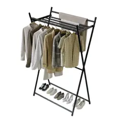 GENERICO - Organizador Tendedero Colgador de Ropa Armable - Negro