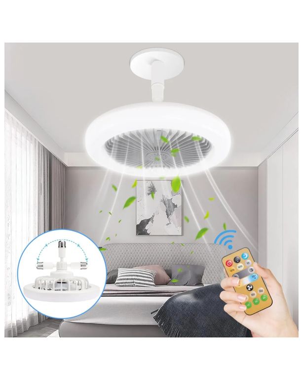 Foco Ventilador de techo 2 en 1 ahorrador 30W con control y fragancia