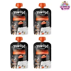 YOWUP - Yogurt Yow Up! para perros con Colageno para la articulacion sabor Pollo - pack de 4 sobres