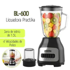 PRACTIKA - Licuadora 1.5Lt de 600 watts BL-600