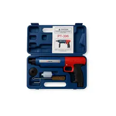 GENERICO - Pistola Fijación  con reductor de ruido Calibre 22 Azul con Rojo - IRON