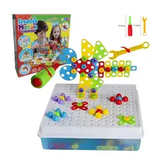 GENERICO - Juego Didáctico de Construcción Mosaico Creative 234 Pcs con Destornillador - 4 en 1
