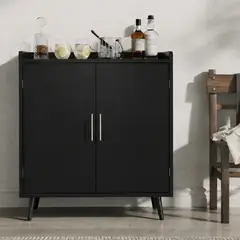 STARHOME - Bar Starhome en melamina Milano Negro Mate