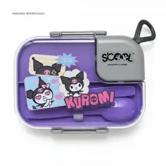 GENERICO - Lonchera Térmica Escolar Acero Inoxidable 1L Diseño Kuromi Infantil Hermético