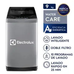Electrolux - Lavadora Electrolux Carga Superior 9kg Premium Care Gris EWIW09F2USVG