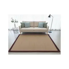GENERICO - Alfombra Yute Borde Vino IC18798 150x210cm