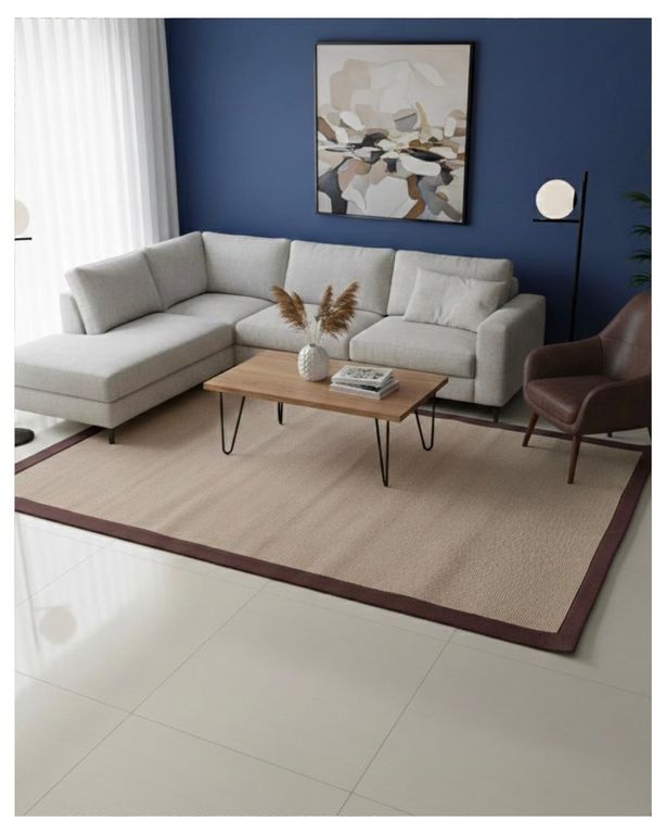 Alfombra Yute Borde Vino IC18798 180x280cm