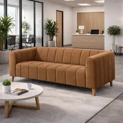 ARTSOFA - Sofá Dos Cuerpos Velaris Marrón Antifluido + Obsequio