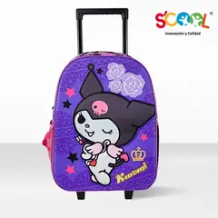 SCOOL - Mochila Para Niña Con Rueda 3D Kuromi Scool