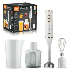 GENERICO - Batidora de Mano RAF 3 en 1 Eléctrica con Picador y Batidor – Multifunción