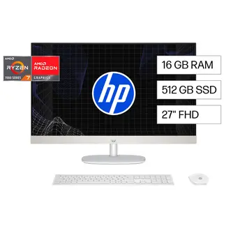 HP - Todo en Uno HP 27-cr0275la AMD Ryzen 7 16GB 512GB 27 W11