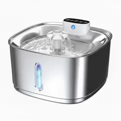 AMICATS - Bebedero Inalámbrico de Acero Inoxidable – AquaFlow 3 Modos