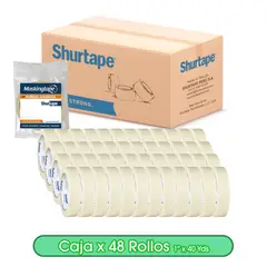 SHURTAPE - Masking Tape 1" x 40 Yds Caja x 48 Rollos