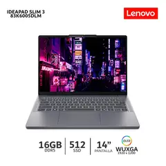 LENOVO - Laptop Lenovo IdeaPad Slim3 14ARP10 AMDR7-7735HS 16Gb Ram 512Gb SSD Pantall 14 WUXGA -83K6005DLM.