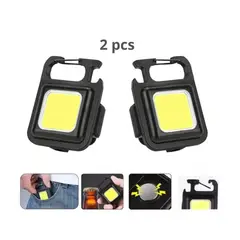 GENERICO - PACK 2 UND MINI LINTERNA LUZ LED MODELO LLAVERO RECARGABLE