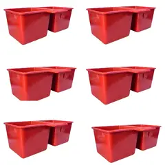 GENERICO - Pack de 6 Comederos / Bebederos Dual  Para Gallos Aves de Postura y/u Ornamentales