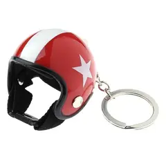JET - Llavero Exclusivo Estilo Casco De Motociclista Color Vino