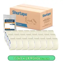 SHURTAPE - Masking Tape 2" x 40 Yds Caja x 24 Rollos