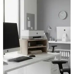 GENERICO - Módulo Organizador de mesa escritorio en melamina Macadamia
