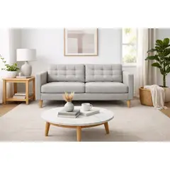 ARTSOFA - Sofá Dos Cuerpos Évora Gris Plata Antifluido + Obsequio