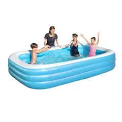 Bestway - Piscina Infable Azul Rectangular Familiar 305x183x46cm