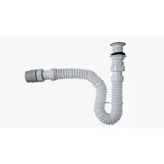 JAMECO - Trampa corrugada con desague de lavatorio con o sin rebose con tapon con adaptador
