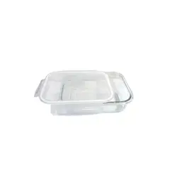 GENERICO - Taper rectangular de vidrio 1040 ml con tapa hermética
