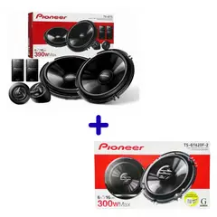 PIONEER - SET COMBO DE AUDIO 4 PARLANTES COMPONENTES+PARLANTES COAXIALES PIONEER