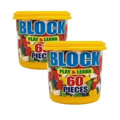 GENERICO - Balde de Bloques de Construcción de 60 piezas