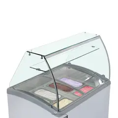 ILUMI - Congelador Ilumi de 320 litros con vitrina y 6 pozas