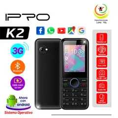 IPRO - CELULAR BASICO IPRO K2 CON REDES SOCIALES 3G DUAL SIM - NEGRO