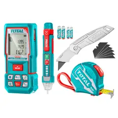 Total Tools - Medidor laser 100M + detector + navaja y wincha Total