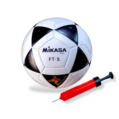 MIKASA - Pelota Mikasa de Futbol  FT-5 + Inflador de Mano
