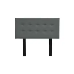 MUEBLES MACRUMO - Cabecera tapizada Lima - 2plz - Color Gris oscuro