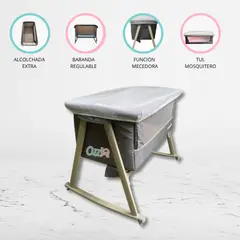 Baby Kits - Cuna Colecho Mecedora para Bebé «DREAM AND ROCK» Gray