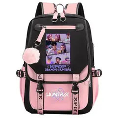GENERICO - Mochila  Kpop Huntrix Las Guerreras K-pop Demon Hunter Rosado Mod2