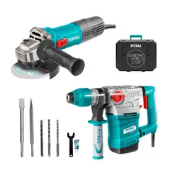 Total Tools - Rotomartillo Sds 1800w + Amoladora Angular 5'' 1100w Total Turquesa 50 / 60hz