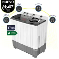 OSTER - Lavadora Semiautomática 17 kg Oster Modelo OS-SAWMK0017W - Blanca