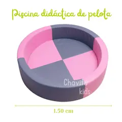 GENERICO - PISCINA DIDACTICA CPELOTAS INCLUIDAS ROSADA CPLOMO 150x33 cm