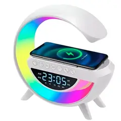 GENERICO - Parlante G Reloj Despertador +Cargador Inalambrico