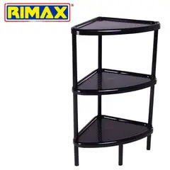 RIMAX - Repisa Multifuncional Triangular Negro 3 Niveles - RIMAX.