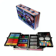 GENERICO - Set De Arte De 145 Piezas Maleta De Aluminio Para Niños