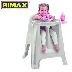 RIMAX - Silla Comedor para Bebe Gris-Hielo Institucional- RIMAX.