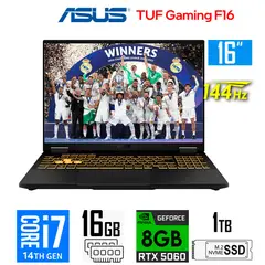 ASUS - Laptop Asus TUF Gaming F16 Core i7-14650HX Nvidia 8GB RTX5060 Ram 16gb 1tb ssd 16″ wuxga 144Hz