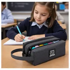 GENERICO - CARTUCHERA ANTIRROBO NECESER CLAVE ESCOLAR VERANO CELULAR OFICINA  SEGURIDAD GENIEKA