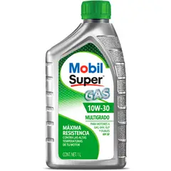 GENERICO - Aceite de Motor Mobil Super Gas Max Resistencia 10W-30 1LT