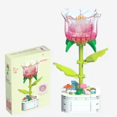 GENERICO - Bloques Construccion Flores Armables - Modelo Rosa