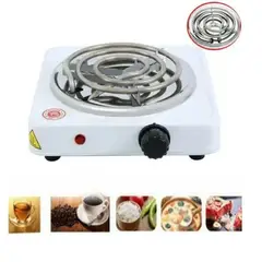 OEM - Cocina Eléctrica Portátil 1000W - 1 Hornilla Espiral - Ideal para Viajes y Hogar