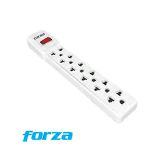 FORZA - REGLETA FORZA PS-001W DE 6 TOMAS 220V BLANCO