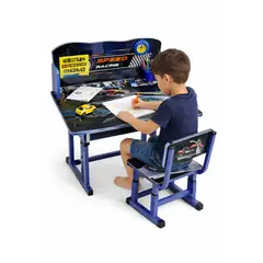 GENERICO - Mesa Escritorio Regulable Infantil Diseño Carro Carrera Silla Regulable Escolar  JNW-1101-8
